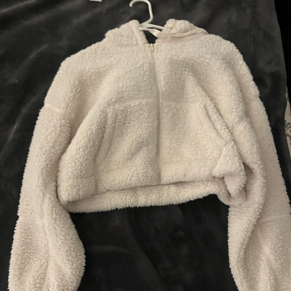 Cozy White Sherpa Hoodie